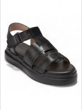 NWOT Cole Haan Grandpro Rally Fisherman Sandal black 7.5